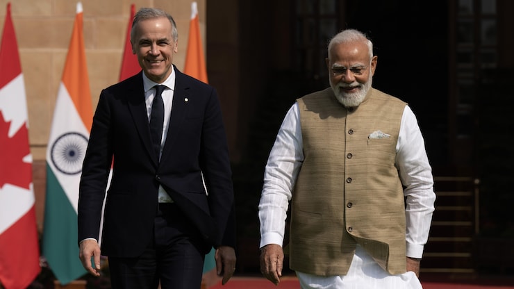 总理卡尼会见印度总理莫迪（Narendra Modi）。