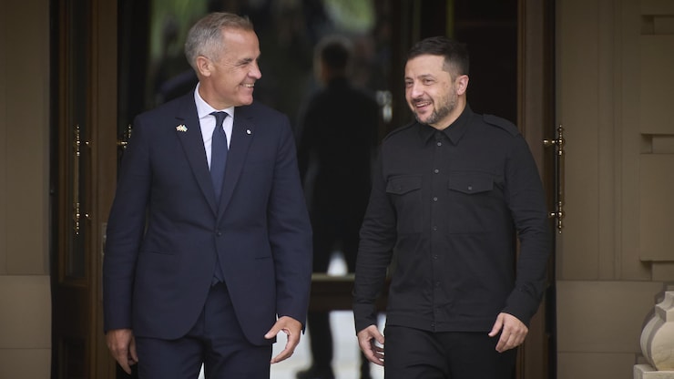 Mark Carney y Volodímir Zelenski.