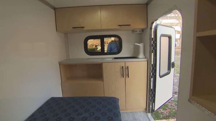 Each home built by Donais has heat, electricity and running water, plus safety features including a smoke detector and carbon monoxide alarm.