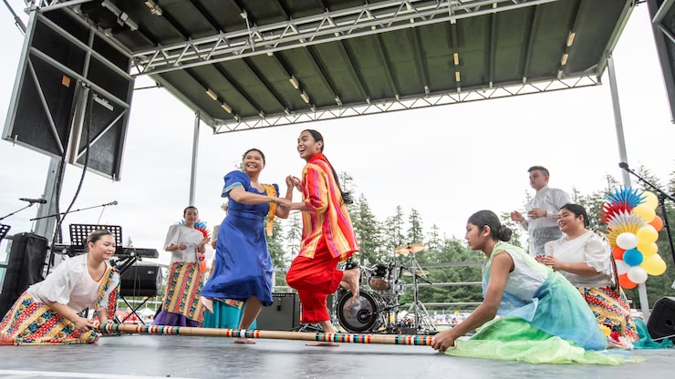 Un festival de las comunidades inmigrantes en Burnaby, Columbia Británica.