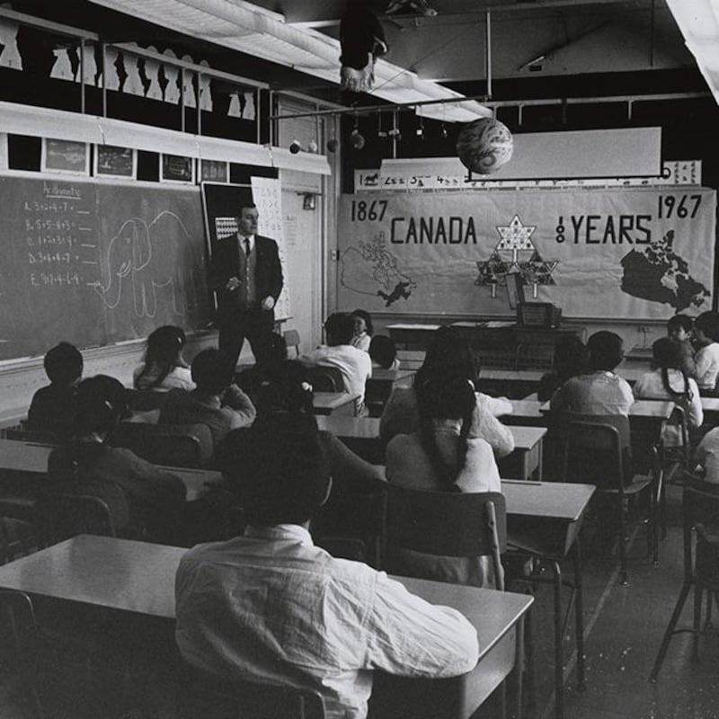 Une classe de Grise Fiord en 1967.