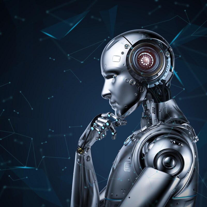 Un robot pensif.