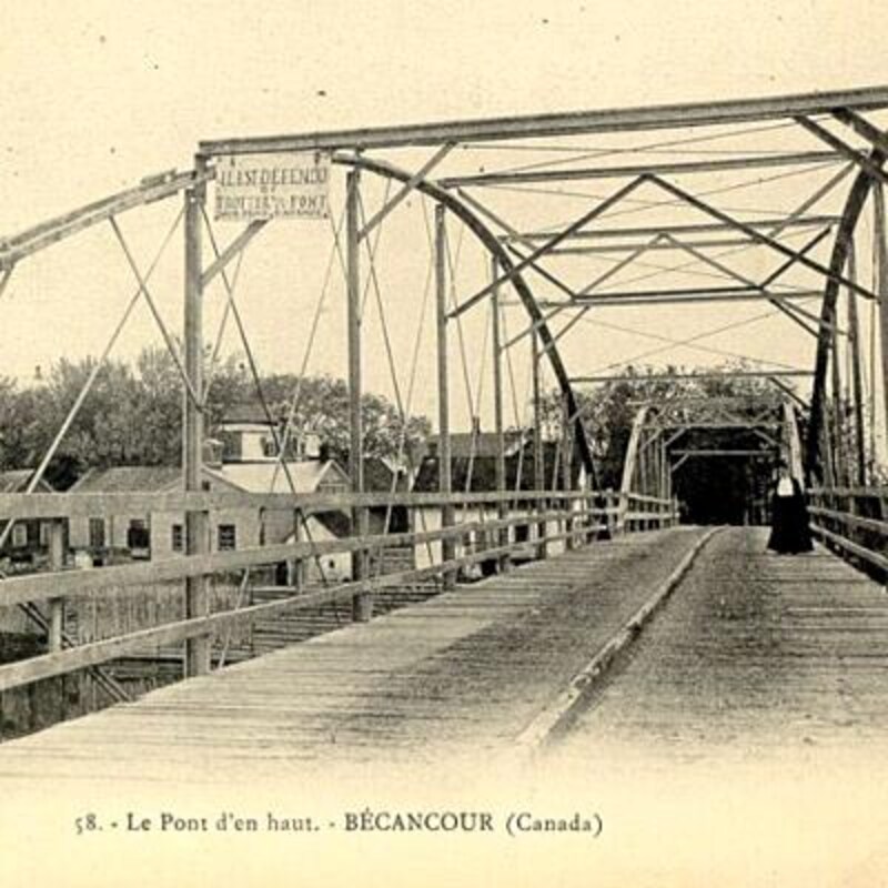 Le pont de Bécancour le siècle dernier