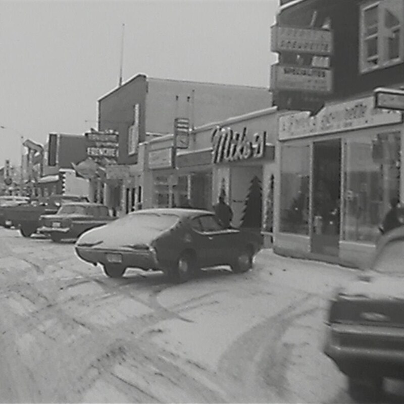 Une rue de Val-d'Or, en 1971.