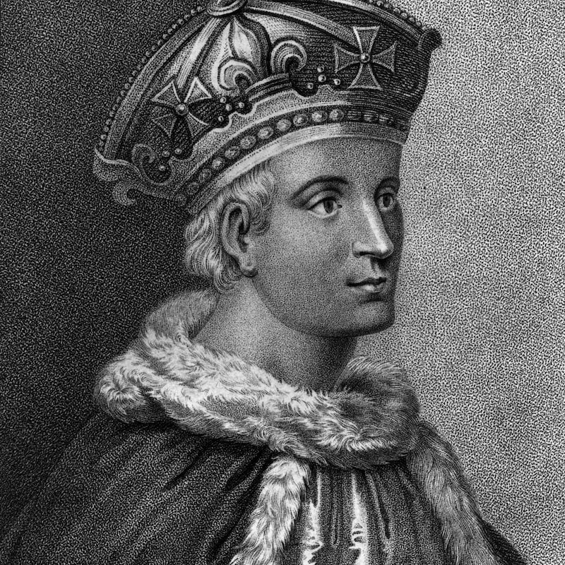Gravure en noir et blanc représentant le roi Henri VI.