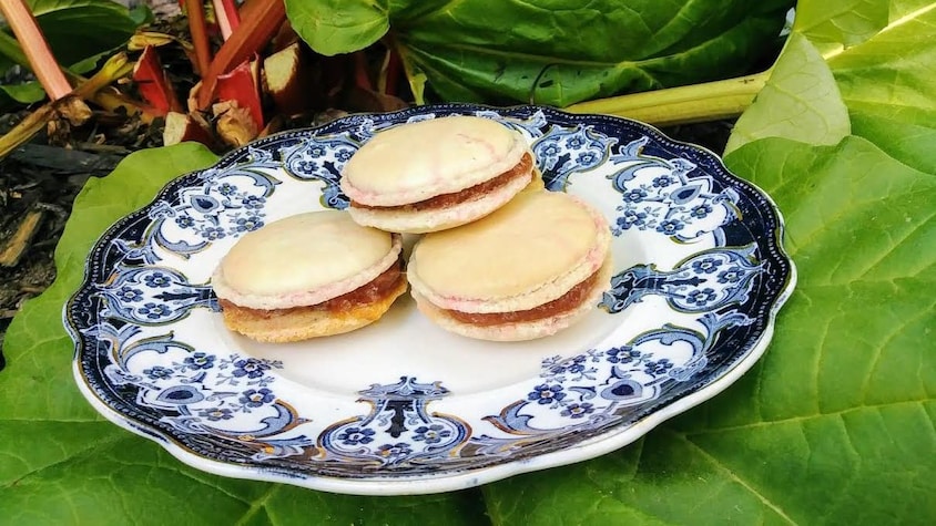 Les macarons à la rhubarbe de Manon Houle.