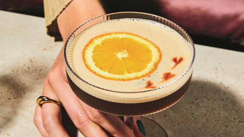 Un martini à l'orange et au café.