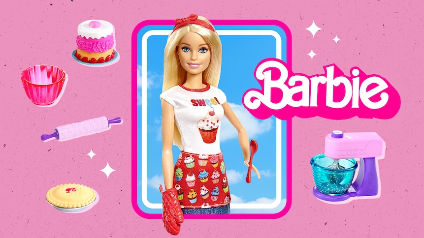 Illustration d'une poupée Barbie. 