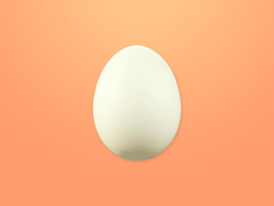 Une coquille d'œuf complète.