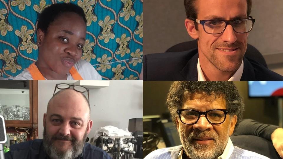 Rosine Ngansop , Xavier Kleinermann, Pascal Geoffroy et Gabriel Osson