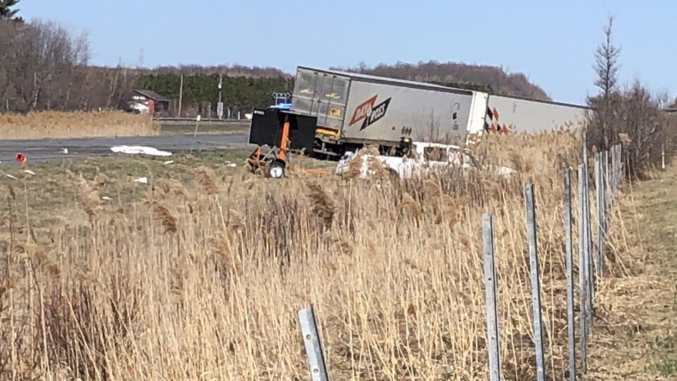 Deux véhicules accidentés sur l'autoroute 20
