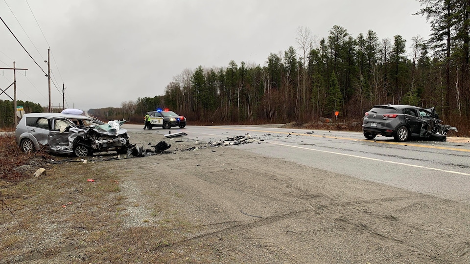 Collision frontale sur la route 117 près de Vald'Or RadioCanada.ca