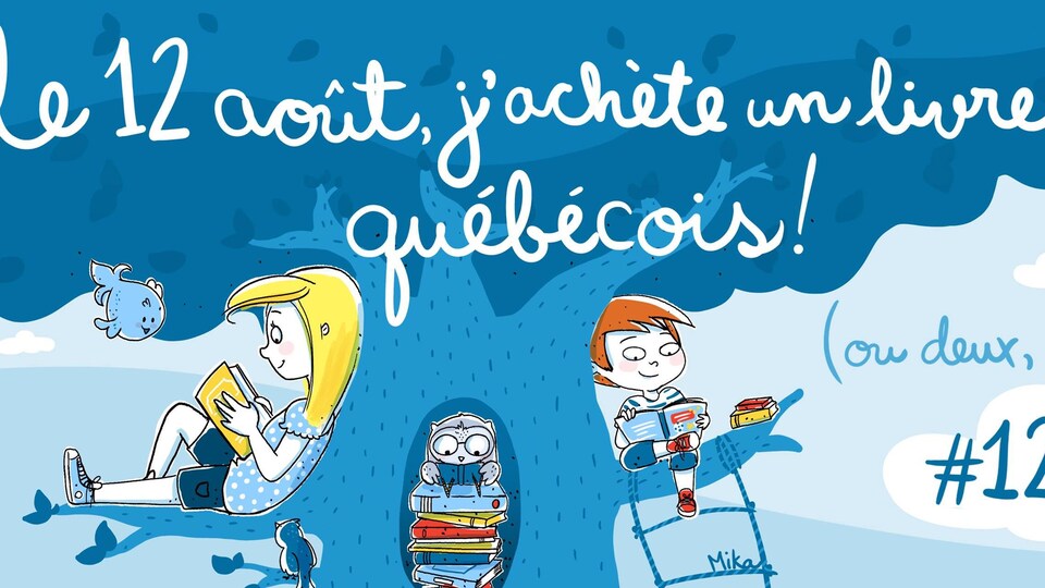 L'affiche de Mika pour l'événement Le 12 août, j'achète un livre québécois