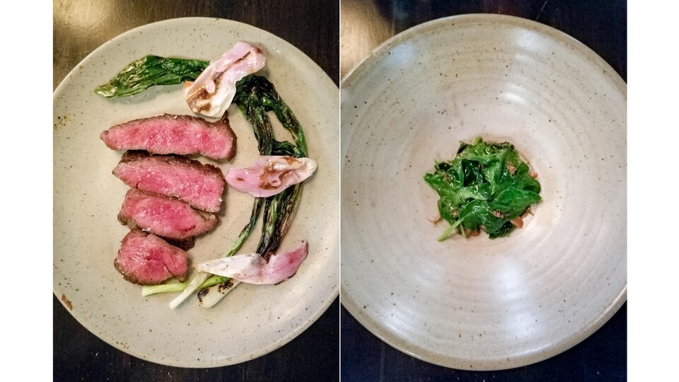 Deux plats juxtaposés