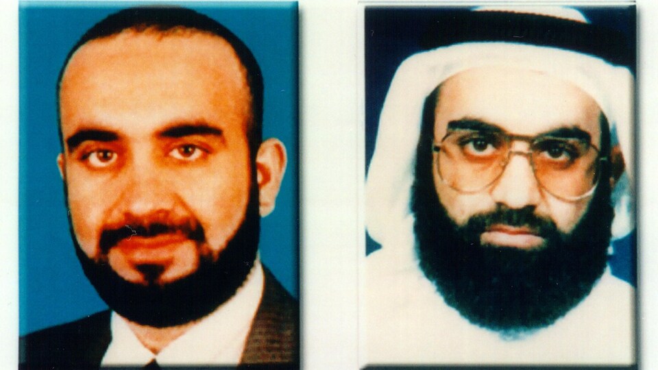Deux portraits de Khalid Sheikh Mohammed.