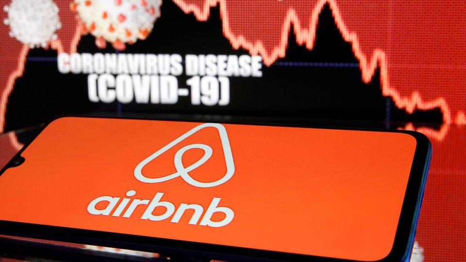 Le logo d'Airbnb.