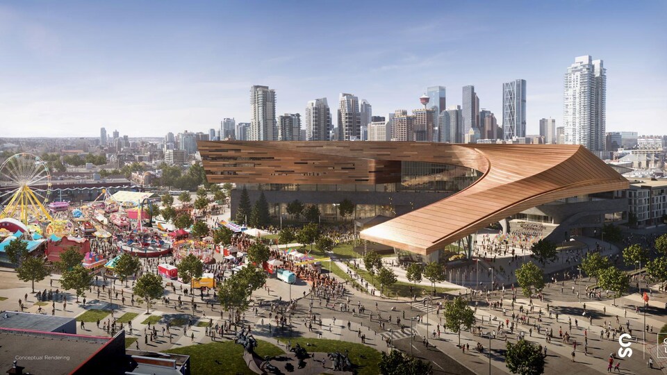 Une image du futur centre BMO de Calgary.