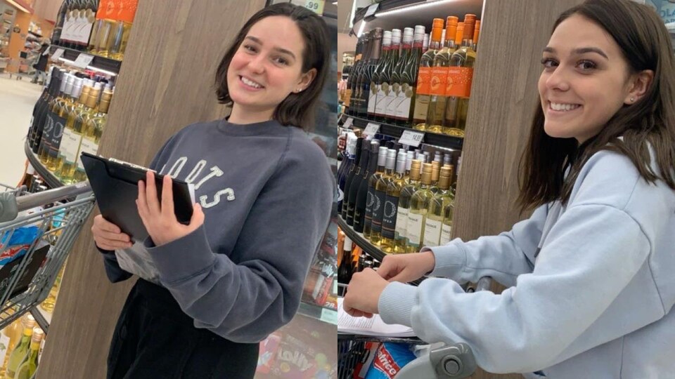 Deux soeurs font l'épicerie