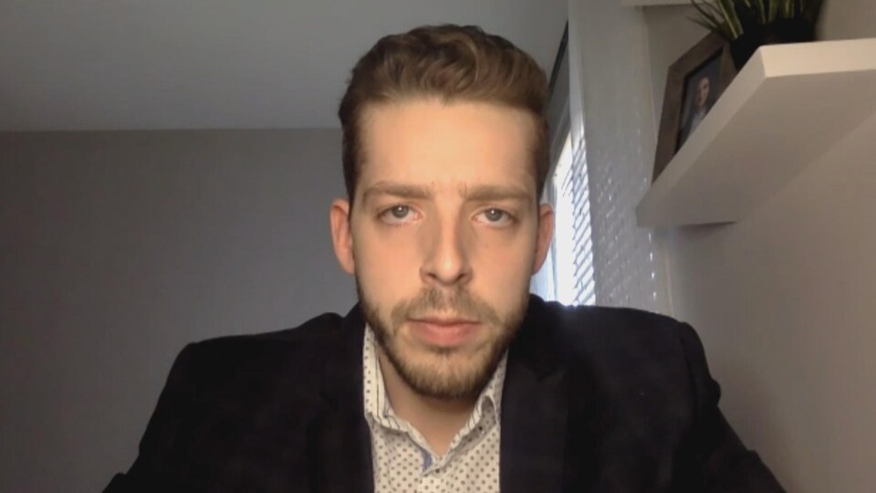 Le président de la Société de l'Acadie du Nouveau-Brunswick, Alexandre Cédric Doucet, en entrevue.