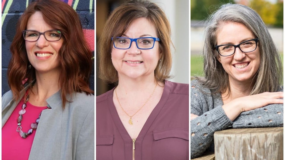 Un montage présentant trois femmes.