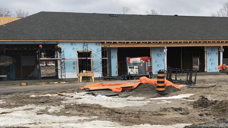 Construction des bureaux du conseil scolaire de la nation Anishinabek.