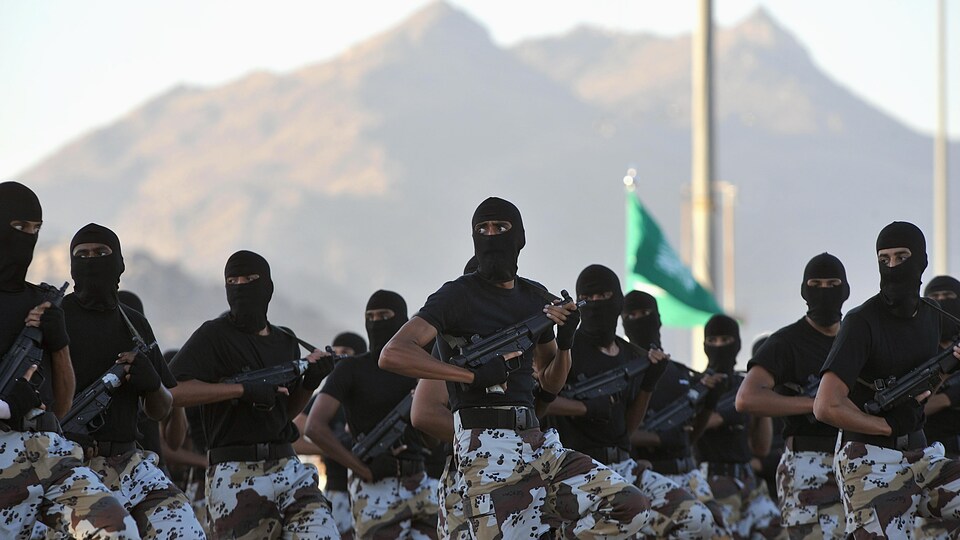 Des membres des forces spéciales saoudiennes lors d'un entraînement.