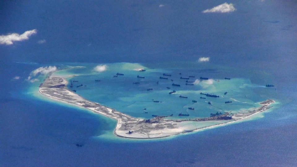 Le récif Mischief, dans l'archipel de Spratlays, en mer de Chine méridionale, est l'une des îles artificielles où la Chine pourrait installer des missiles sol-air à longue portée.