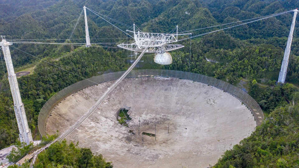 Le télescope géant d'Arecibo, à Porto Rico.