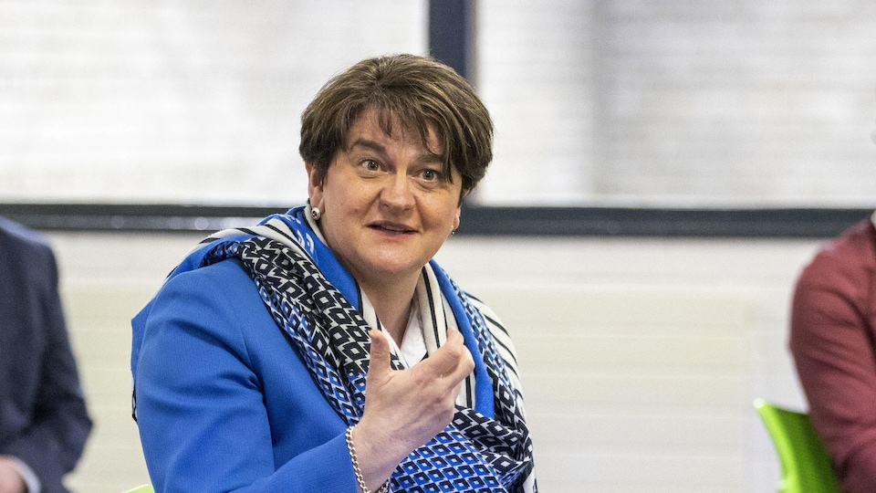 Arlene Foster, première ministre d'Irlande du Nord, le 27 avril 2021.