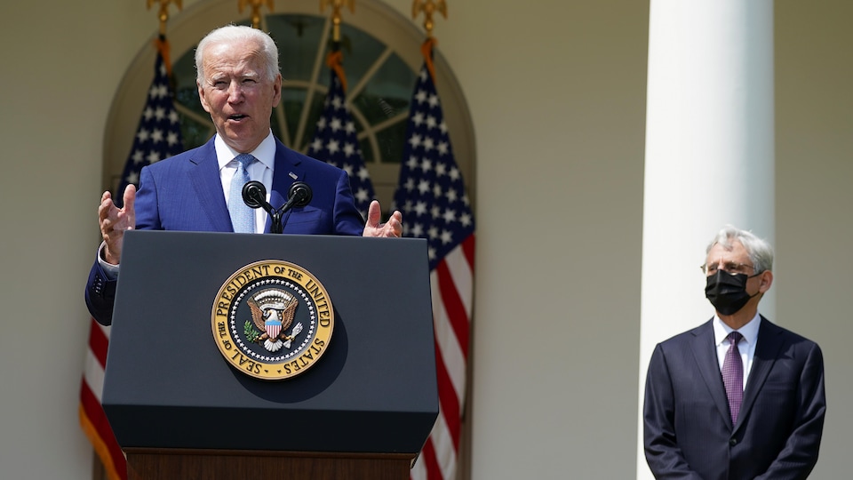 Le président américain Joe Biden en conférence de presse, à la Maison-Blanche.