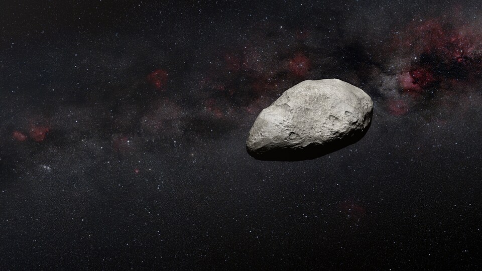 Illustration artistique d'un astéroïde.