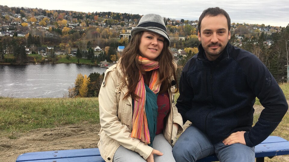 Audrey Brunel et François Verreault Girard au parc de la Pointe-des-Américains.