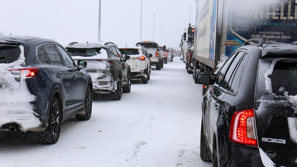 Temp Te L Autoroute 20 L Vis De Nouveau Rouverte La Circulation   Autoroute 20 Quebec Levis  