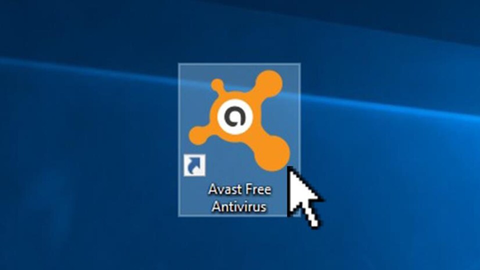 L'icône de l'antivirus Avast sur un bureau d'ordinateur Windows.