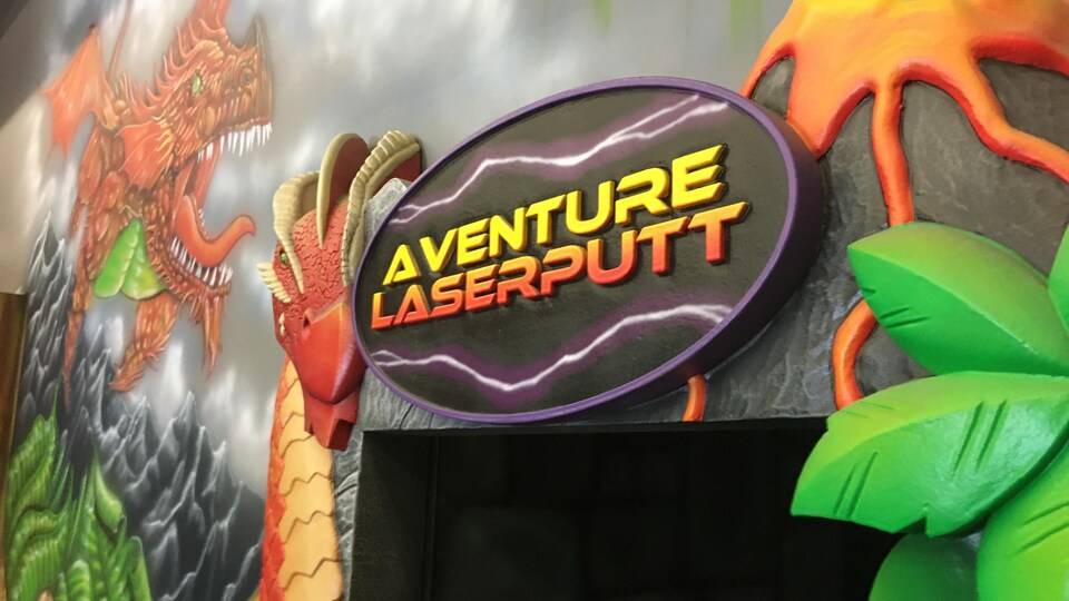 La façade de l'entreprise Aventure LaserPutt. 
