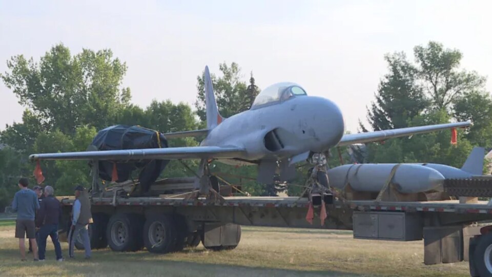 Un avion de combat CT-133 Silver de l'armée canadienne datant de la Guerre froide.