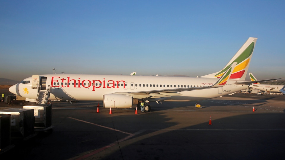 Un Boeing 737 de la compagnie Ethiopian Airlines sur le tarmac de la capitale, Addis-Abeba.