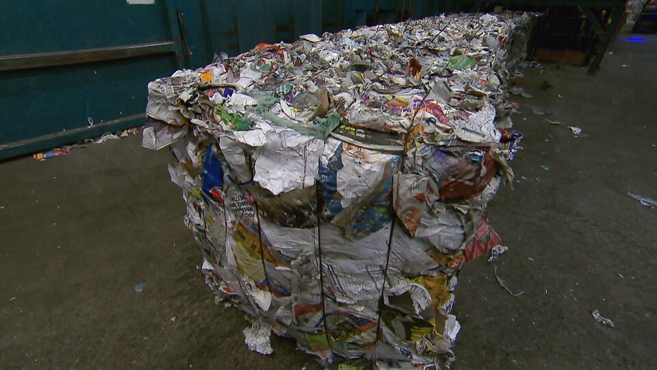 Ballot de matières recyclées