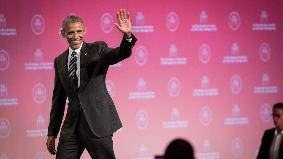 Barack Obama a offert une allocution à Montréal. 