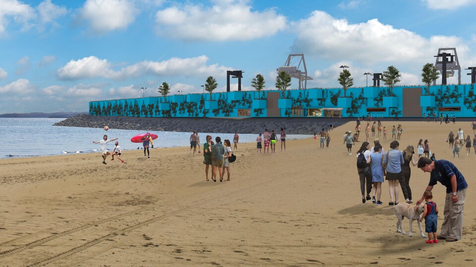 Le projet de mur de conteneurs proposé par le Port de Québec 
