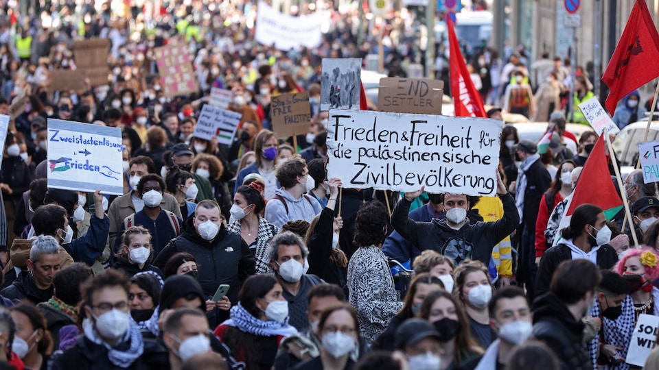 Manifestation propalestinienne à Berlin.