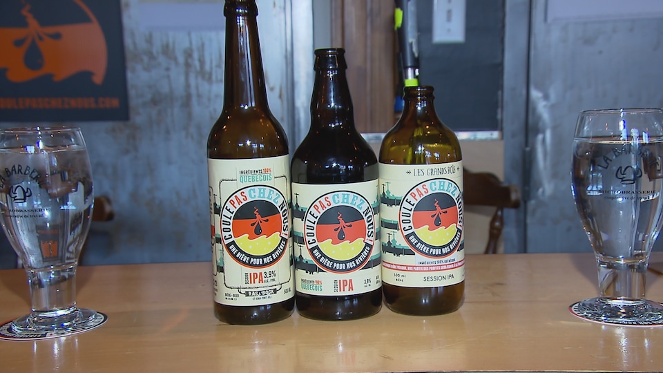 La bière est fabriquée avec des ingrédients 100% québécois.