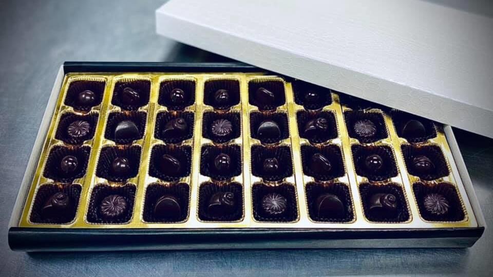 Une boîte de chocolats de Choco-Mango.
