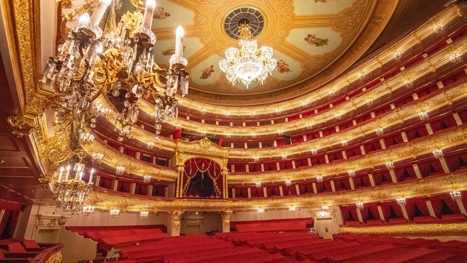 Le théâtre Bolchoï vu de l'intérieur.