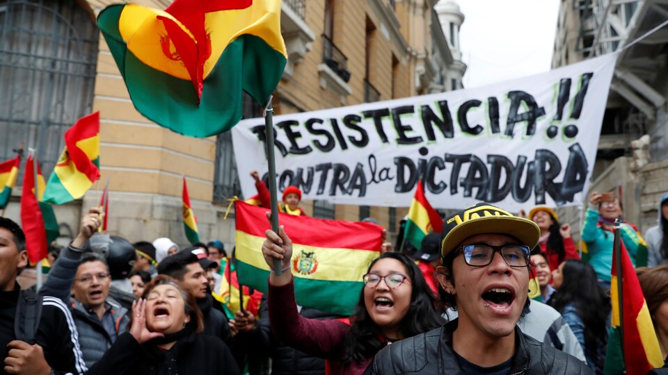 Une manifestation contre le président Evo Morales à La Paz.