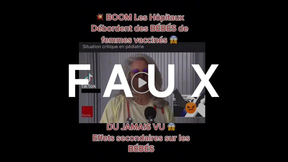 Une pédiatre accorde une entrevue à des journalistes. 