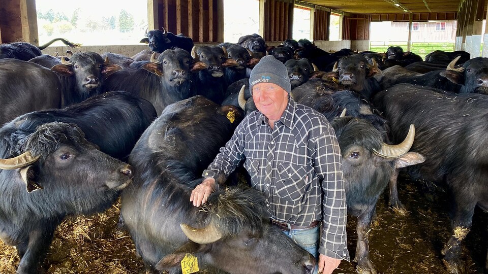 Gerry McClintock, propriétaire de McClintock Farms, en avril 2022. 