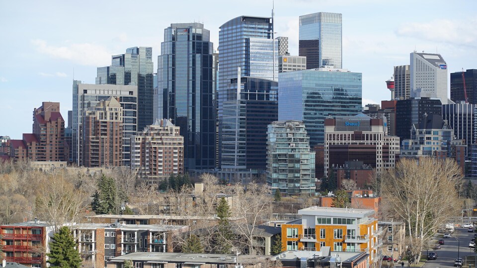 Une vue du centre-ville de Calgary en avril 2021.