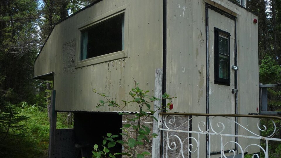 Un campement illégal en forêt.
