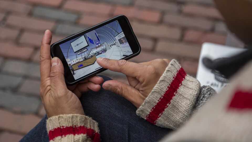 Un campus virtuel sur un téléphone intelligent.